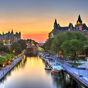 The Ottawa Canal at sunset